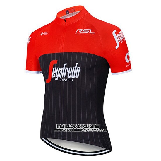 2020 Maillot Ciclismo Segafredo Zanetti Rouge Noir Manches Courtes et Cuissard